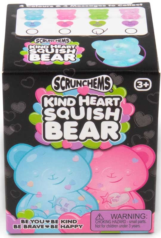 SCRUNCHEMS KIND HEART SQUISH BEAR ASSORTED